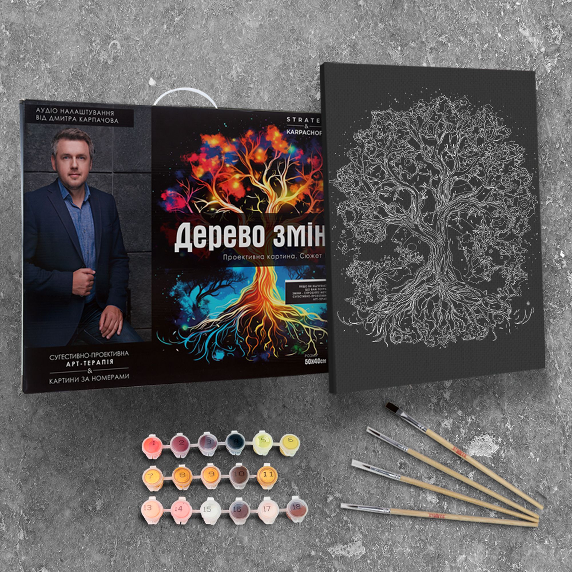 Картина за номерами “Дерево змін” проективна картина. Сюжет № 1 (AH1085)